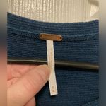 Free People Teal Green Crisscross V Neck Long Sleeve Tunic Knit Sweater Dress Photo 2