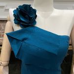 Romeo + Juliet Couture deep turquoise satin one shoulder dress / S / NWOT Photo 4