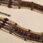 Nice Women’s Hand Crafted Beaded Costume Jewelry Necklace Brown / Neutral Tones Photo 9