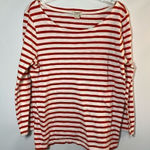 J Crew Red White Stripe Crew Neck Size Small Photo 0