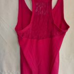 SO  S Racerback Pink Lace Back Accent Tank Top Photo 1