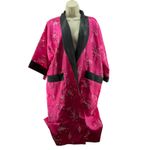 Reversible Thai Kimono Oriental Dragon Design Blue Black Belted Pockets Size M Photo 2