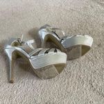 Women's CIRKUS Silver Platform Stiletto Heels Size 7M Photo 2