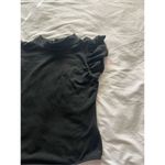 Mikey & Joey Black Ruffle Sleeve Bodysuit Woman’s Size Large Photo 2