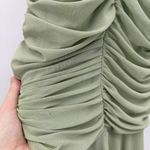 Chartou Light Green Mermaid Fishtail Ruched Dress Long Formal Size Small Bodycon Photo 10