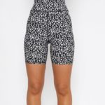 White Fox Boutique Black And White leopard print cycle shorts Photo 5