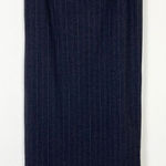 Apostrophe Vintage Y2K  Charcoal Grey Pinstriped Long Midi Pencil Skirt Size 8 Photo 0