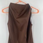 Elliatt  Dress Size Small Chocolate Brown NWT Camo Asymmetrical Satin Halter Photo 8
