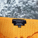 ASOS Wednesday's Girl Maternity Puff Sleeve Mini Tea Dress in Textured Orange Photo 3