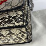 Gucci  GG Supreme Monogram Snakeskin Flower Embroidered Dionysus Shoulder Bag Photo 9