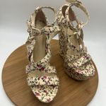 Forever 21  Women’s Floral Print Strappy Wedges Size 7‎ Photo 11