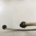 Cable classic Modern Twist Cuff Bracelet Silver tone Black Onyx End Adornment Photo 1