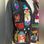 Designers Originals Black sweaterCardigan with Festive Christmas holiday size L Size L Photo 2