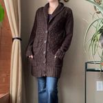it's our time  Dark Brown Cable Knit Cardigan Photo 4