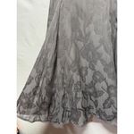 Emporio Armani Womens Sheath Dress Gray Size S 40 Floral Semi Sheer Pleated Photo 2