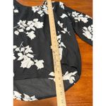 Vince Camuto Womens Black Floral Print Bell Sleeve Blouse Size M Photo 7