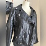 Me Jane  Black Faux Leather Jacket, Size Large Photo 1