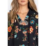 Johnny Was Ardell Pullover Hoodie Black Floral Print Boho Women’s Small Photo 1