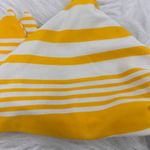 Aerie  Womens Bikini Top Yellow Striped Square Neck Adjustable Strap Swimwear NWT Photo 5