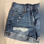Aeropostale  Mom Short 0 Raw Hem Blue Jean Shorts Photo 3