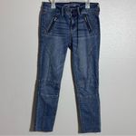 American Eagle Women Denim Jegging Ankle Super Stretch Stacked Moto size 4 Photo 1