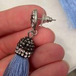 Charming Charlie Blue Tassel Earrings Photo 4