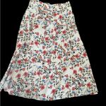 MikaRose  Floral A-Line Skirt - White and Pink Photo 0