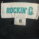 Rockin G Black Rhinestone Fringe Open Front Coastal Cowgirl Jacket Womens Small Photo 8