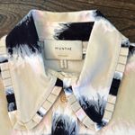 Munthe Tresco Tie Dye Button Down Shirt Sand Navy Pink Women’s Size 2 Blue Photo 6