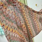 En Saison Joanne Midi Dress Crochet Knit Metallic Bodycon Flare Large Pink Photo 2