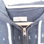 Hollister Y2K ‎ Womens Hoodie Size XS Navy Zip Up Logo Sweatshirt Skater Street Photo 4