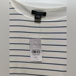 Ann Taylor New NWT  Off White and Navy Blue Striped Dress Photo 3