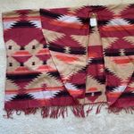 Free People  Red and Black Patterned Poncho Photo 3