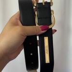 Steve Madden Black and Gold Faux Leather Belt Size Extra Small XS Photo 0