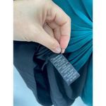 Jill Stuart Jill  Teal Green & Black Two-Tone Draped Strapless Mini Dress Size 8 Photo 5