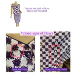 MORTON MYLES FOR THE WARRENS VINTAGE 1980'S PURPLE & WHITE SEQUIN SKIRT SET (12) Photo 9