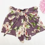 Planet Blue /Blue Life Wrap Star Tie Front Shorts Floral Print Boho Bohemian Photo 0