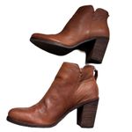 Jett Cognac Leather Brown Ankle Boots Block High Heel Boot Size 9 BP. Booties Photo 4