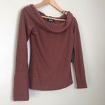 Lulus Cowl Neck Long Sleeve Burgundy Sweater NWT Photo 3
