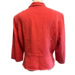 Miss Dorby VTG Blazer Bolero Jacket No Size Tag Orange Buttons Collar 3/4 Sleeve Photo 6