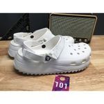 Crocs Classic Hiker Clogs Women's 11 White Buckle Strap Outdoor Comfort Shoes Photo 1