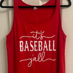 Bella Canvas Red Baseball Tank Top Photo 0