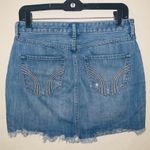 Hollister Size 5 Blue Y2K Bimbo Distressed Cut Off Style Short Denim Mini Skirt Photo 1