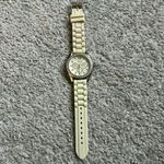 Geneva‎ women’s tan/cream colored silicon adjustable watch Tan Photo 1