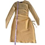 Lulus Show Off a Little Mustard Yellow Ribbed Cutout Bodycon Dress Size M Photo 8