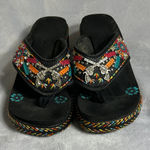 Montana West Embellished Black Sandals Size 7 Photo 0