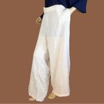 Lane Bryant BEIGE & TAN STRIPED LINEN PANTS WITH BELT (28) Photo 2