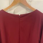 Liz Claiborne  Dark Red Bell Leopard Sleeve Midi Dress Size 14 Photo 5