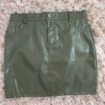 Leather Skirt Green Size L Photo 0