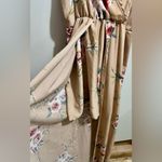 Flowy Romper Dress. Size: Large Tan Floral (192) Photo 1